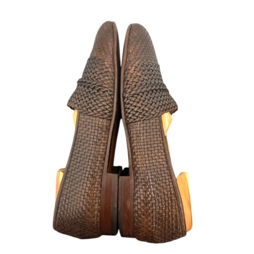 Authentic Bally luxury designer brand men's leather loafers slip on shoes 9.5